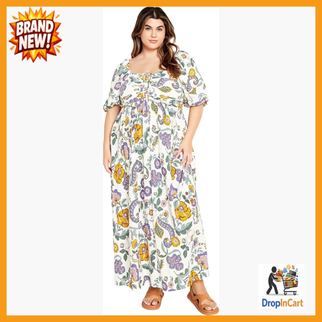 Plus Size Maxi Dress Curve Flattering Elegant Chic Casual With Pockets